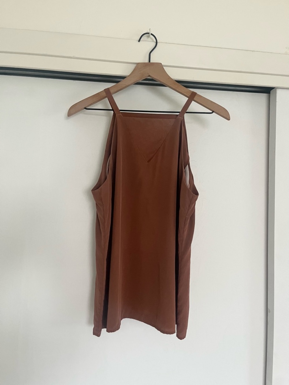ANTONIO MELANI 100% Silk Brown Tank